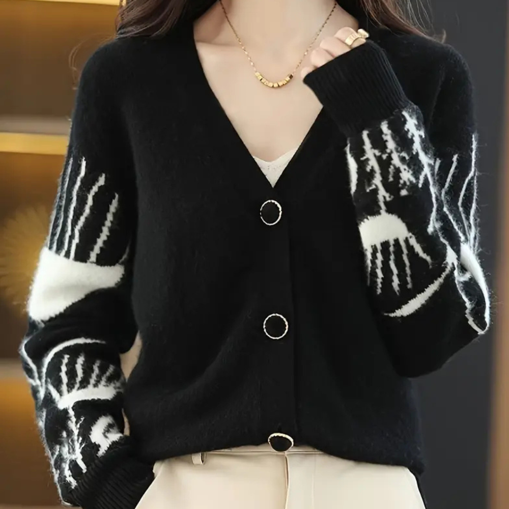 Warme V-hals cardigan voor dames
