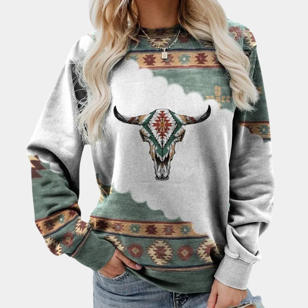 Bedrukt dames sweatshirt