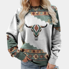 Bedrukt dames sweatshirt