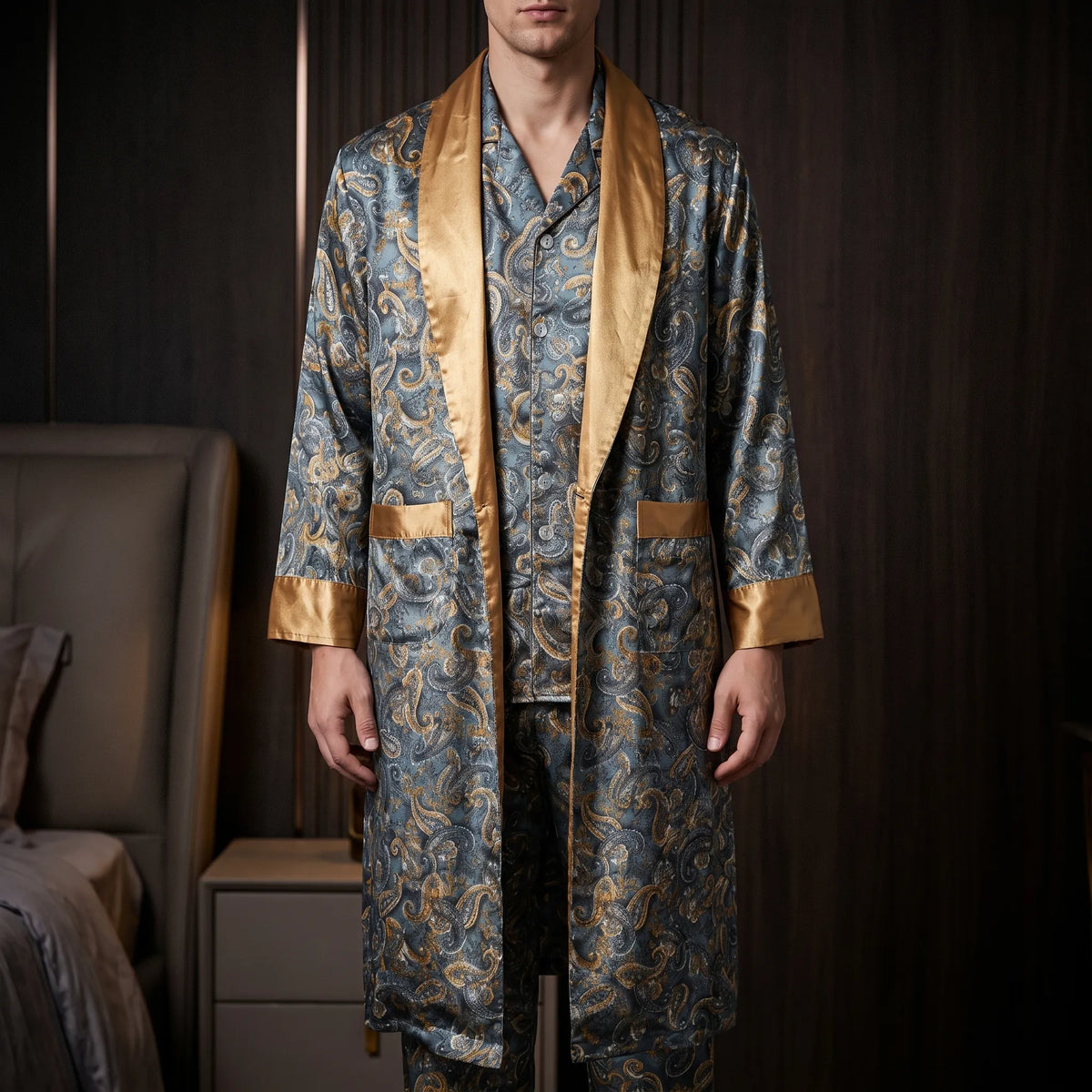 Paisley-print loungewearset voor heren