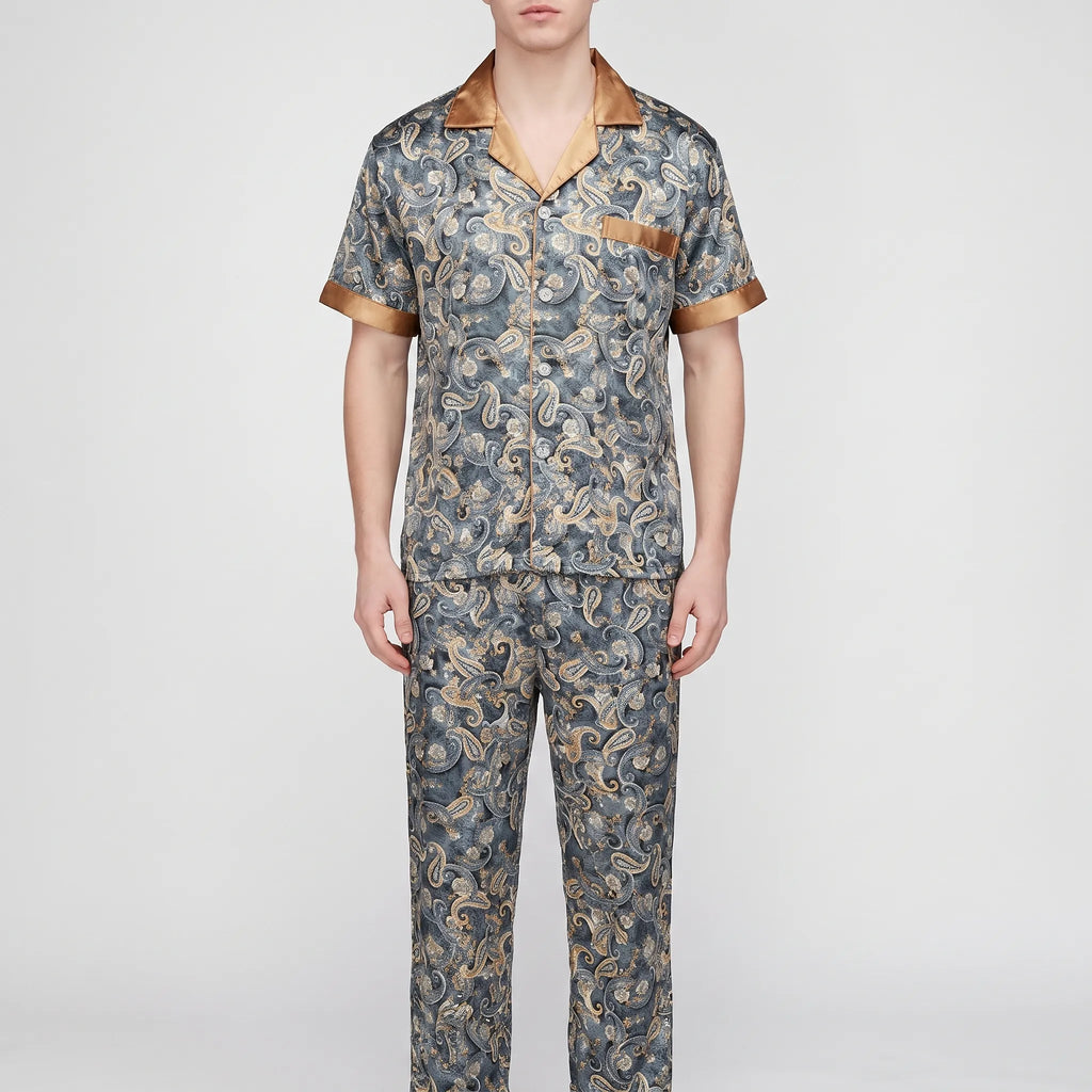 Paisley-print loungewearset voor heren