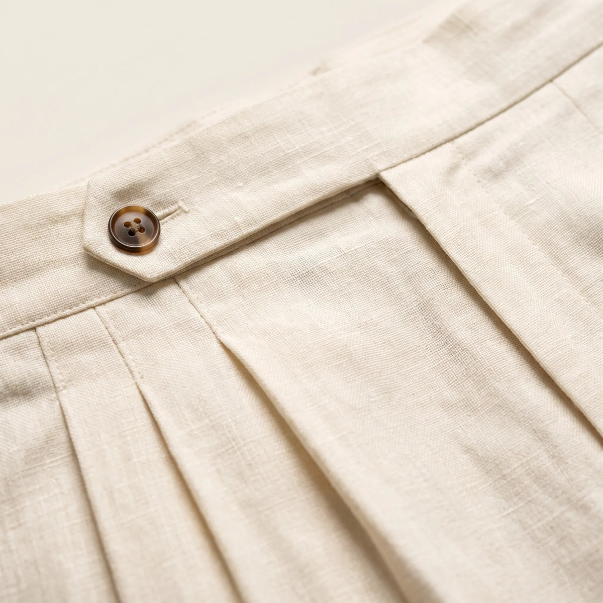 Pantalon met hoge taille en plooien