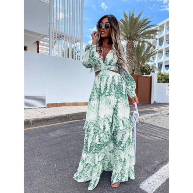Lange jurk met tijdloze uitstraling