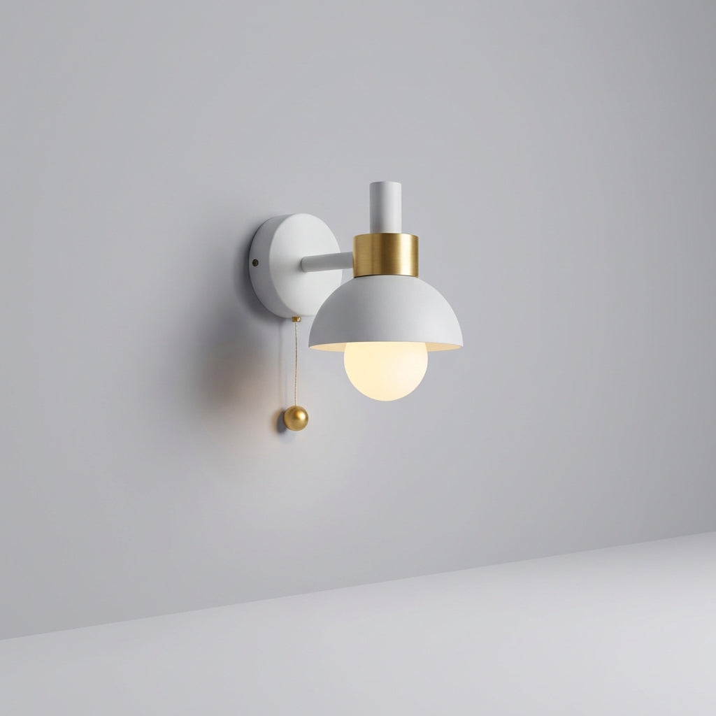 Wandlamp met pastelkleurige lampenkap