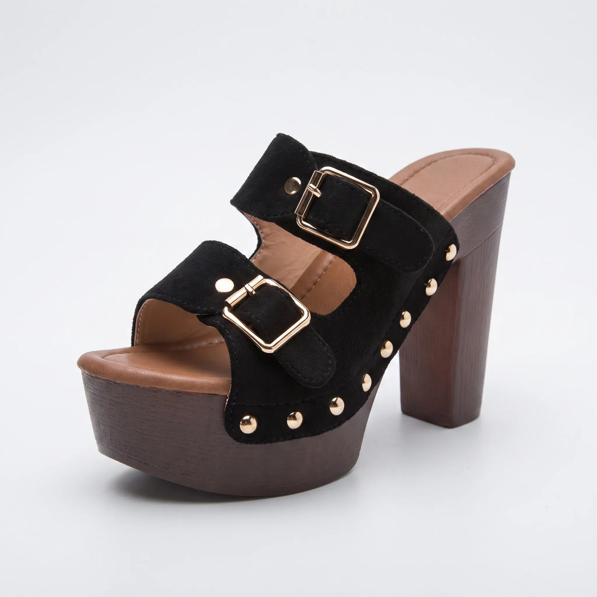 Plateausandalen met grove blokhak