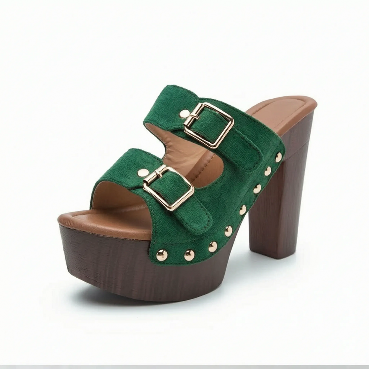 Plateausandalen met grove blokhak