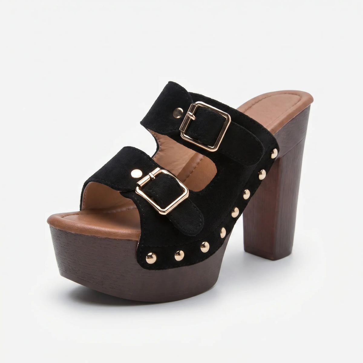 Plateausandalen met grove blokhak