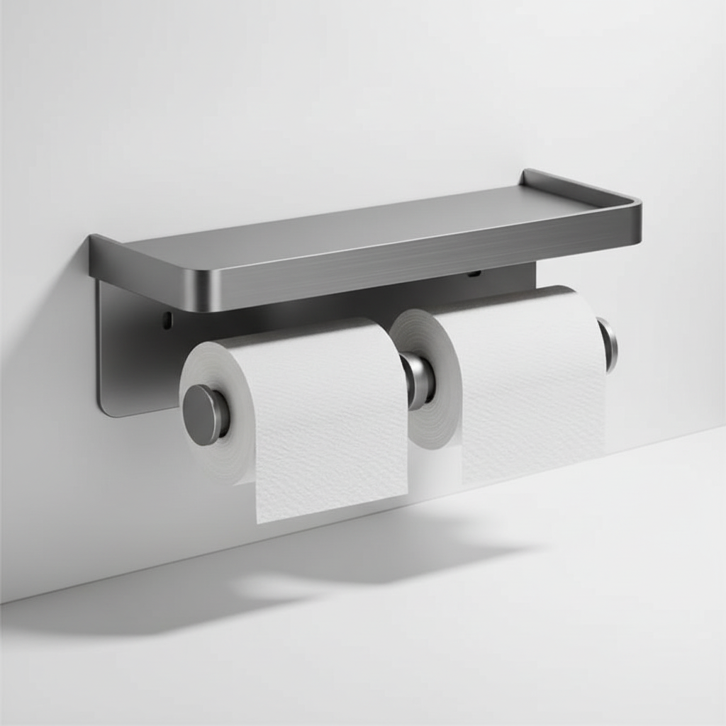 Ruimtebesparende toiletpapierhouder