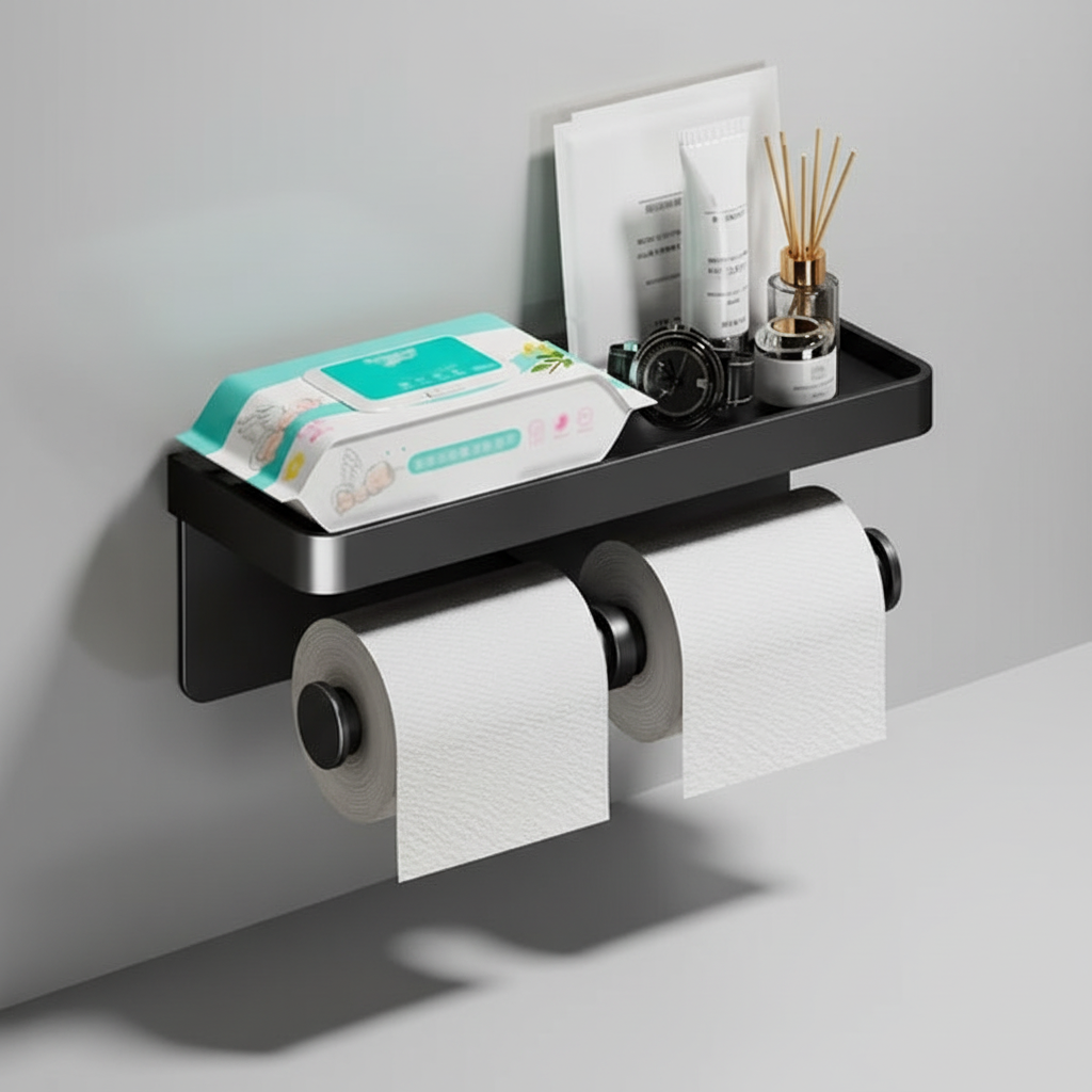 Ruimtebesparende toiletpapierhouder — afbeelding 14