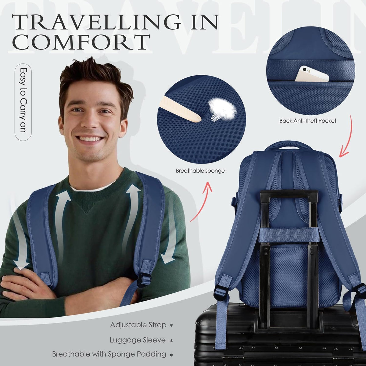 Reisrugzak met laptopvak