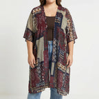 Plus-size boho-stijl strandjas