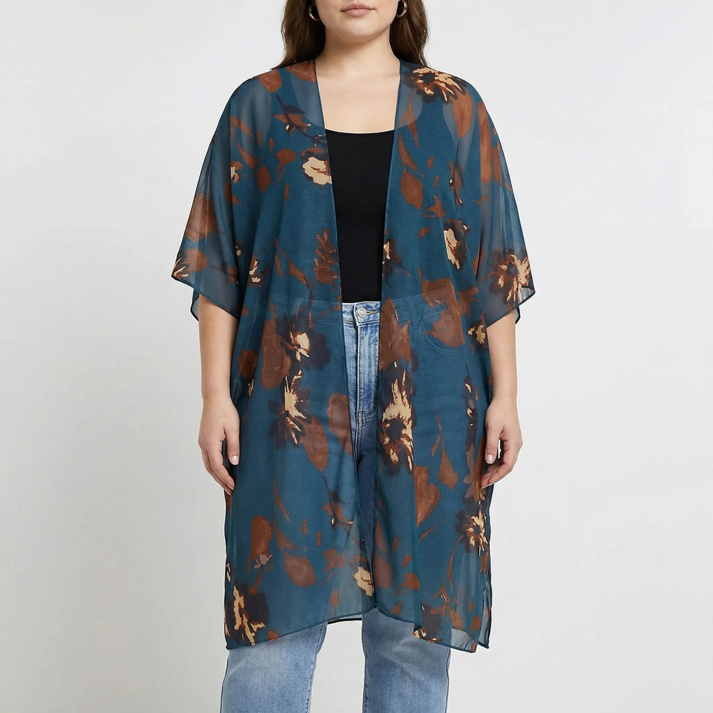 Plus-size boho-stijl strandjas