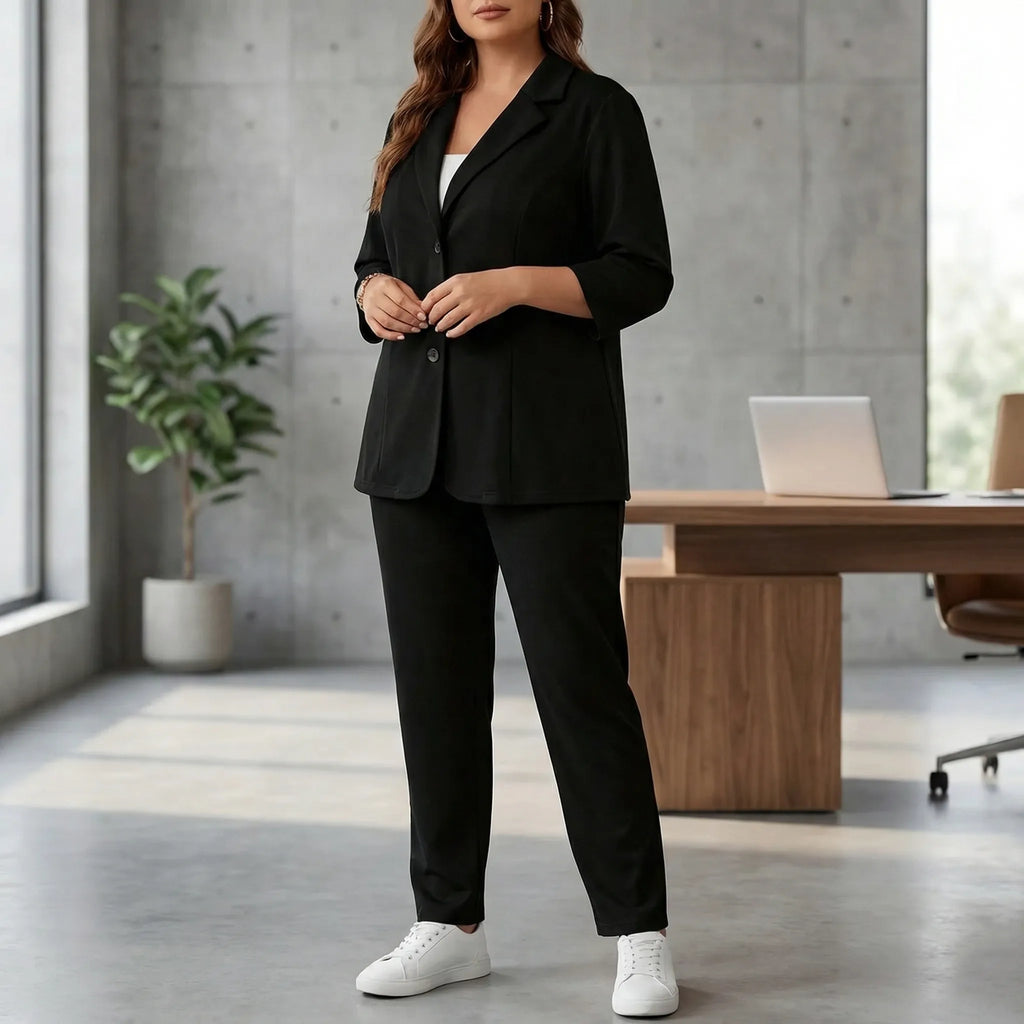 Blazer- en broekset voor grote maten — afbeelding 17