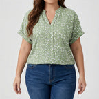 Plus-size casual shirt met knopen