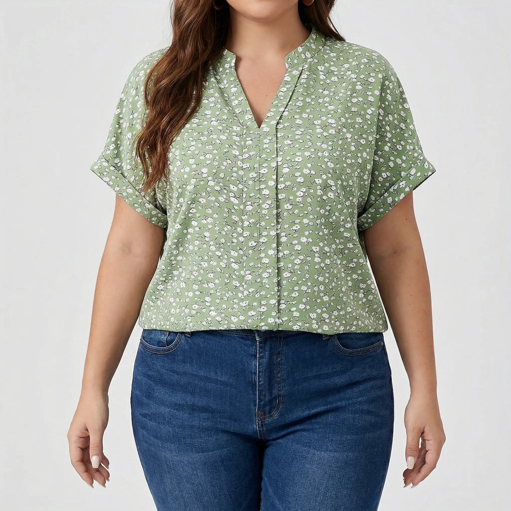 Plus-size casual shirt met knopen