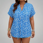 Plus-size casual shirt met knopen