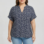 Plus-size casual shirt met knopen