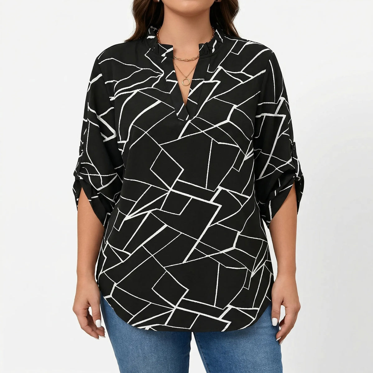 Casual modetop voor grote maten