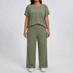 Plus-size casual tweedelige set