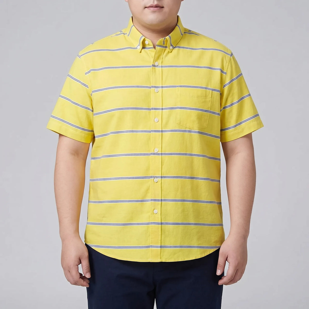 Designer casualshirt in plusmaat