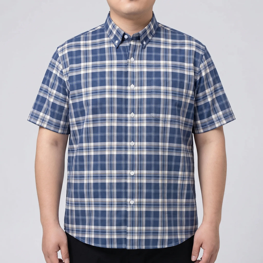 Designer casualshirt in plusmaat