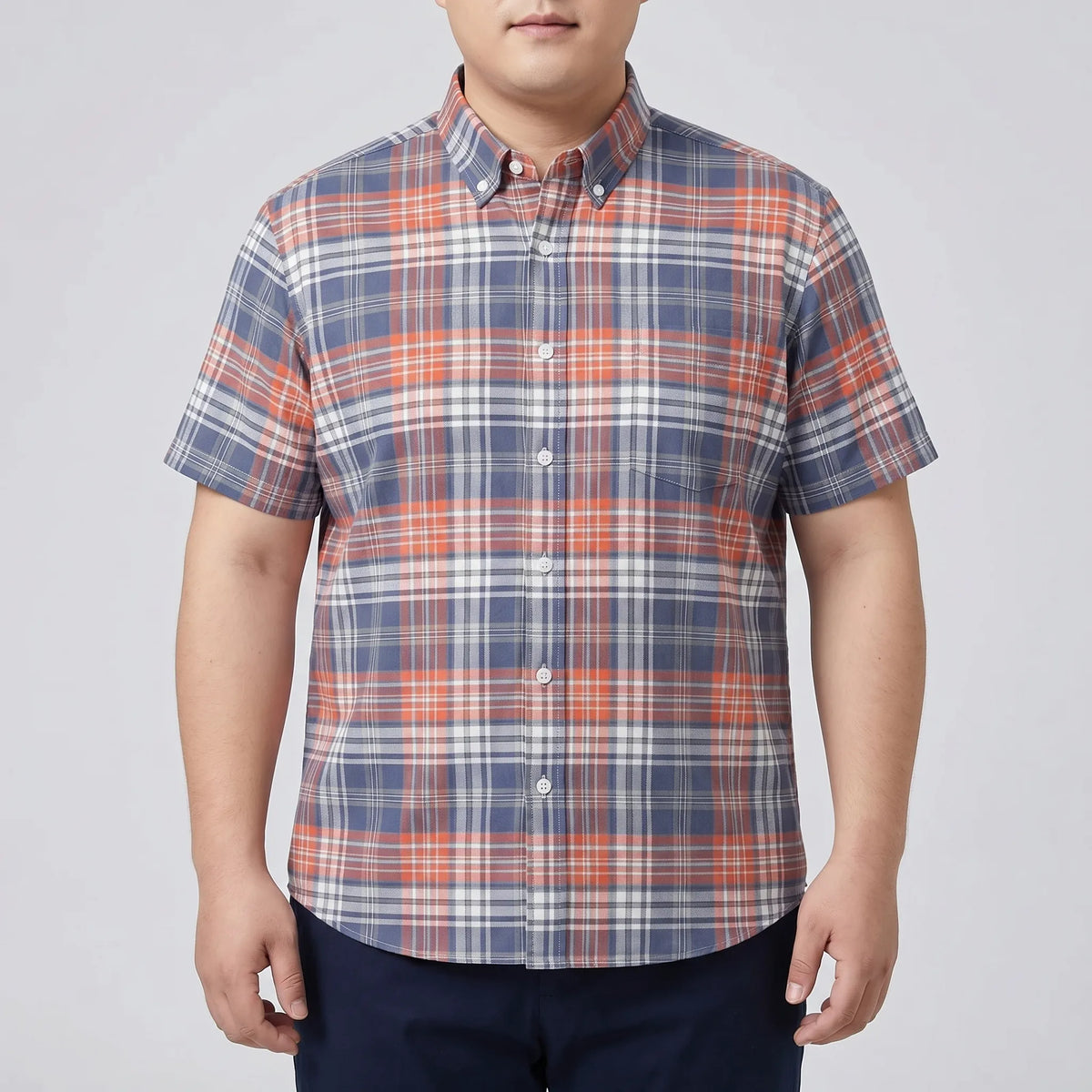 Designer casualshirt in plusmaat