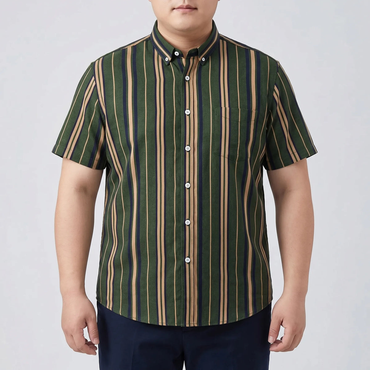 Designer casualshirt in plusmaat