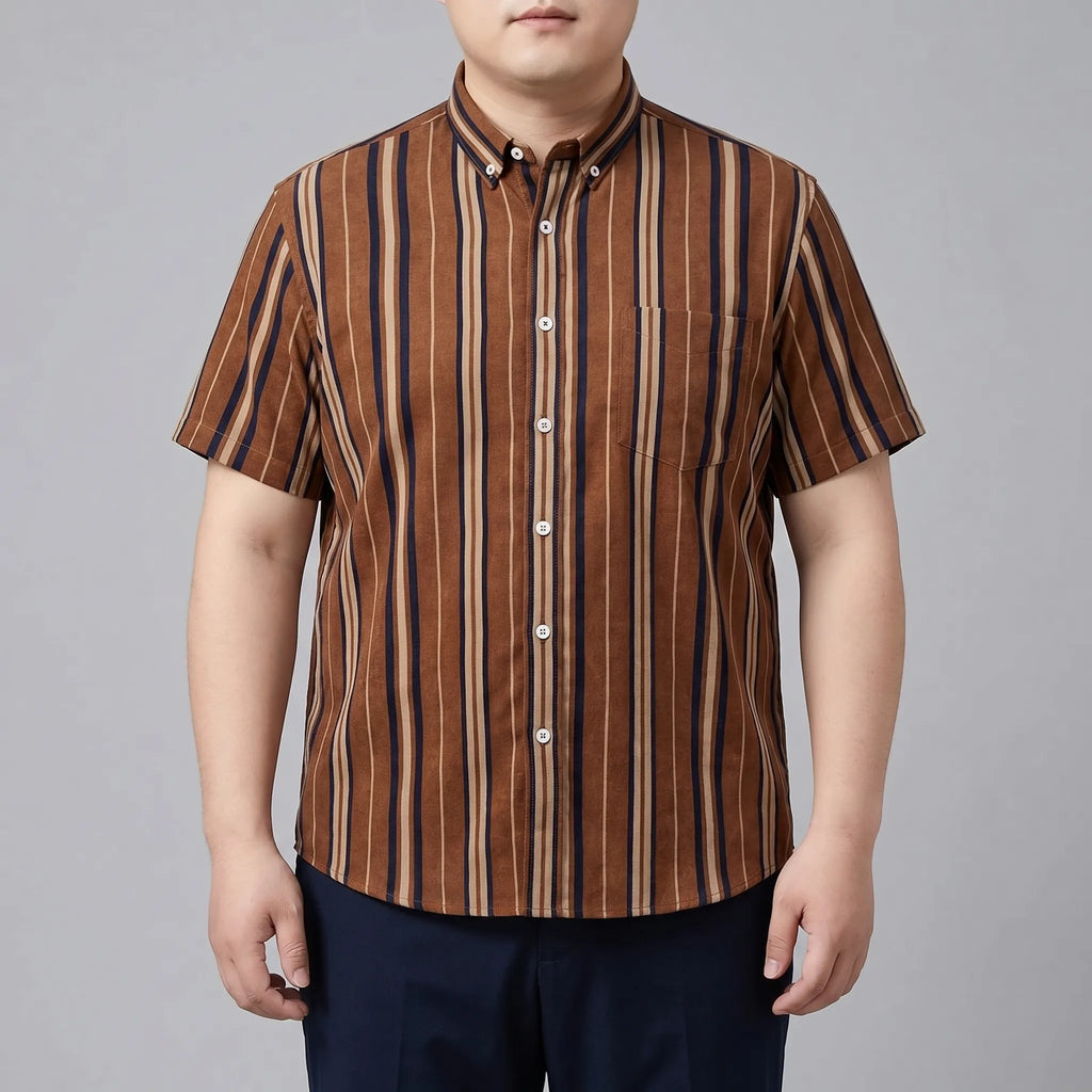 Designer casualshirt in plusmaat