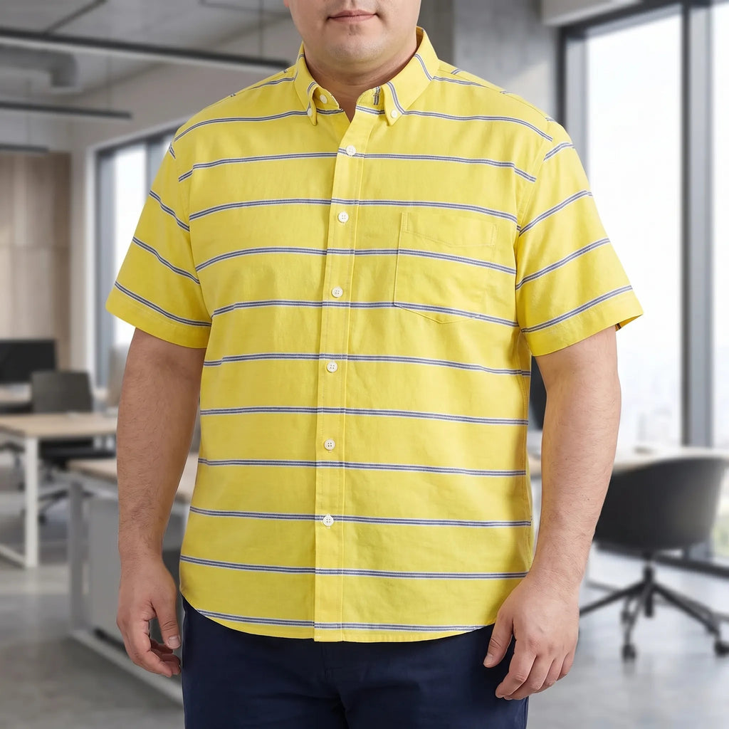 Designer casualshirt in plusmaat