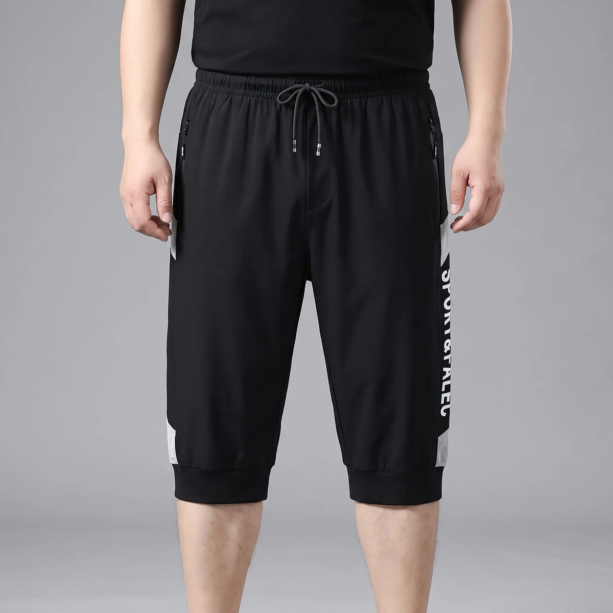 Plusmaat sportshorts met elastische taille