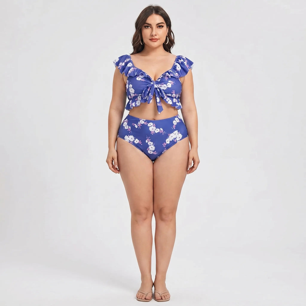 Bikini-set in plusmaat met hoge taille — afbeelding 10