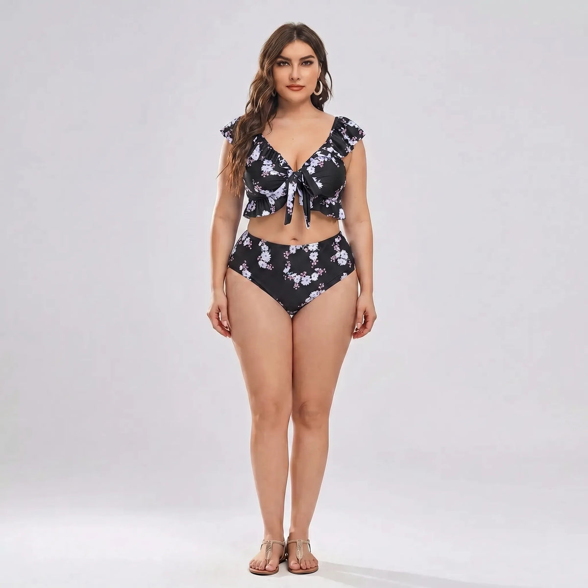 Bikini-set in plusmaat met hoge taille — afbeelding 17