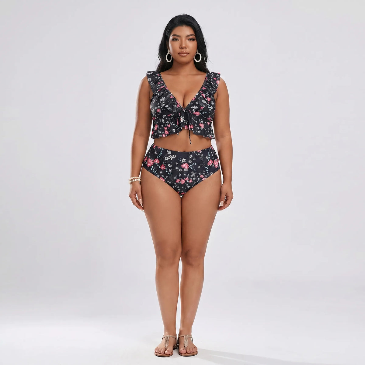 Bikini-set in plusmaat met hoge taille — afbeelding 12