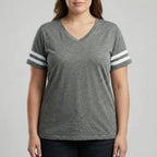 Plusmaat losvallend T-shirt met V-hals