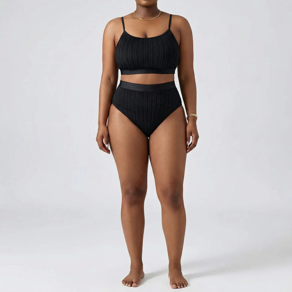 Plussize geribde tweedelige bikiniset — afbeelding 8