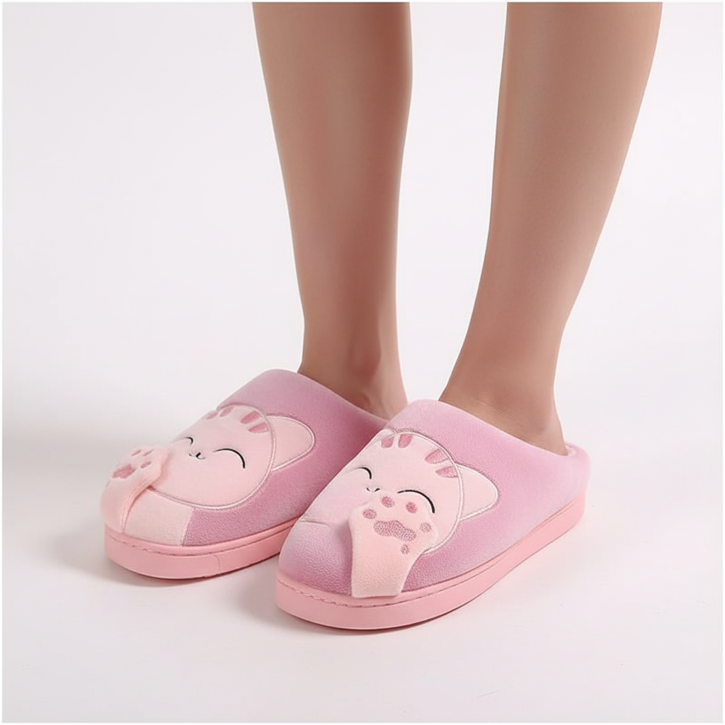 Pluche warme huizen slippers