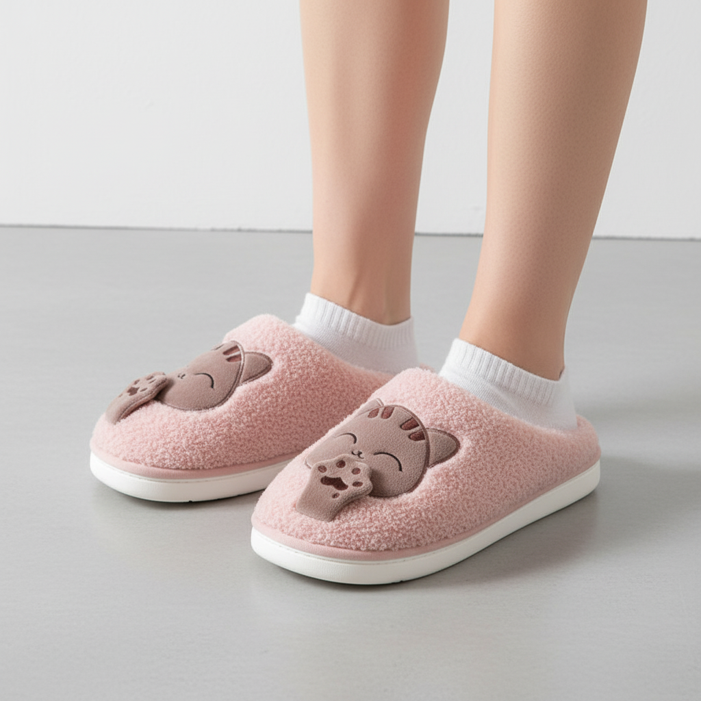 Pluche warme huizen slippers