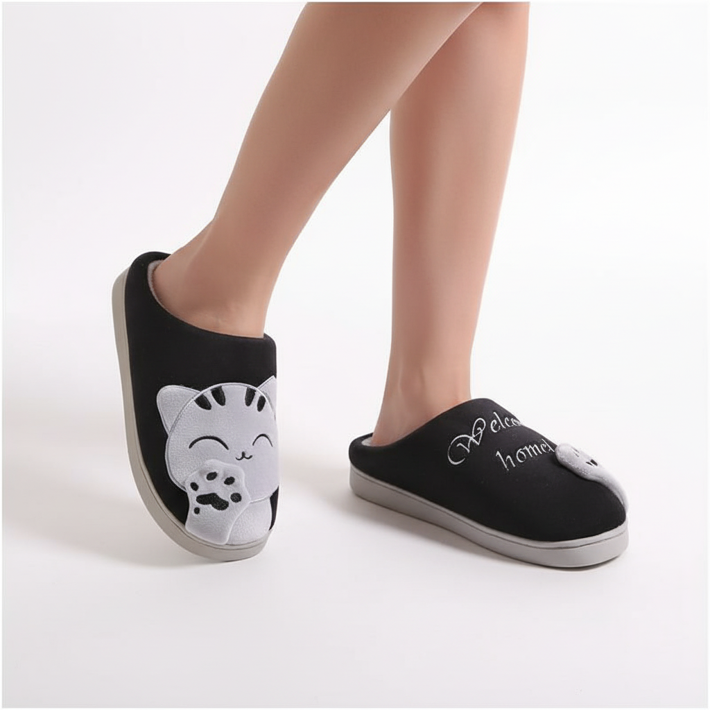 Pluche warme huizen slippers