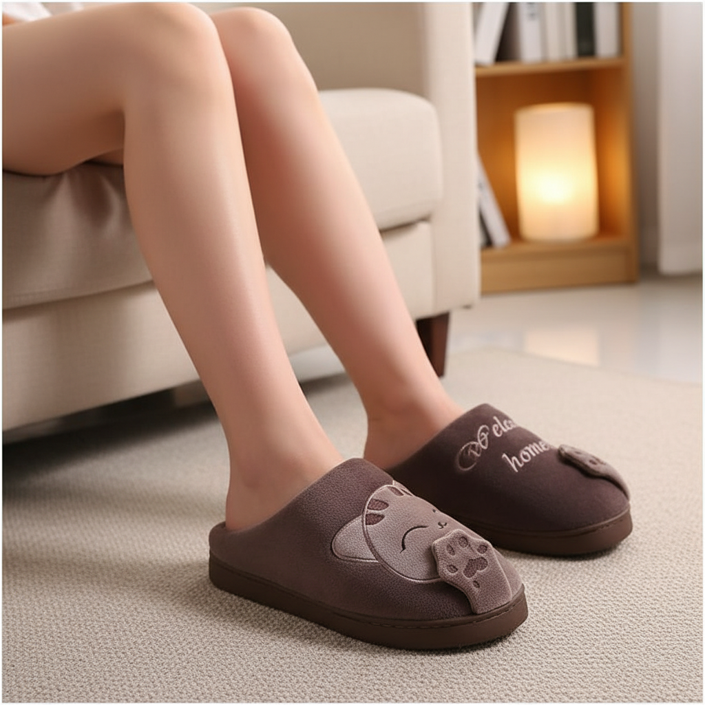 Pluche warme huizen slippers