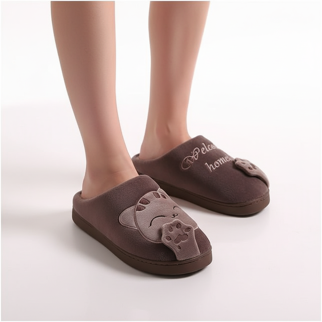 Pluche warme huizen slippers