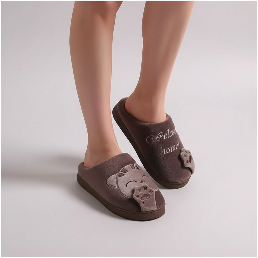 Pluche warme huizen slippers