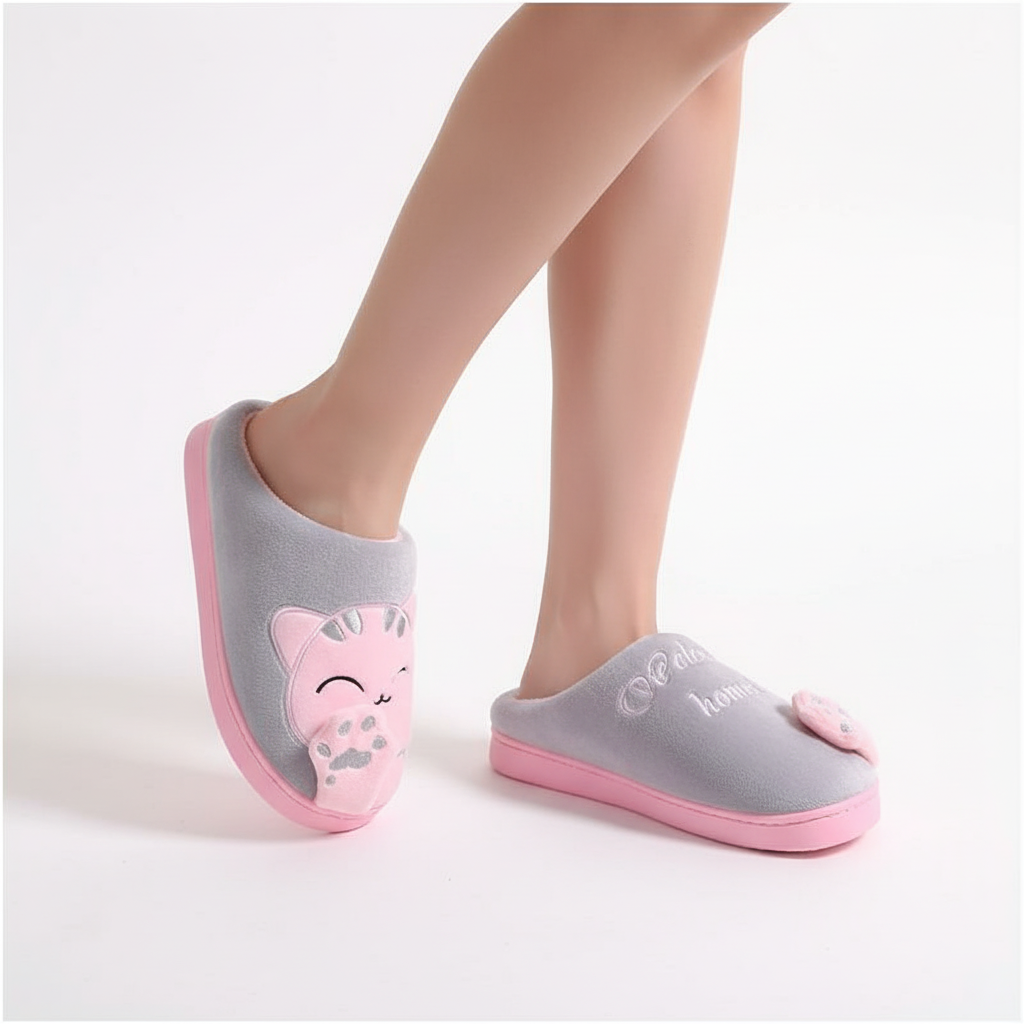Pluche warme huizen slippers