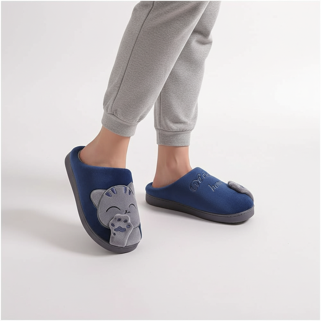 Pluche warme huizen slippers