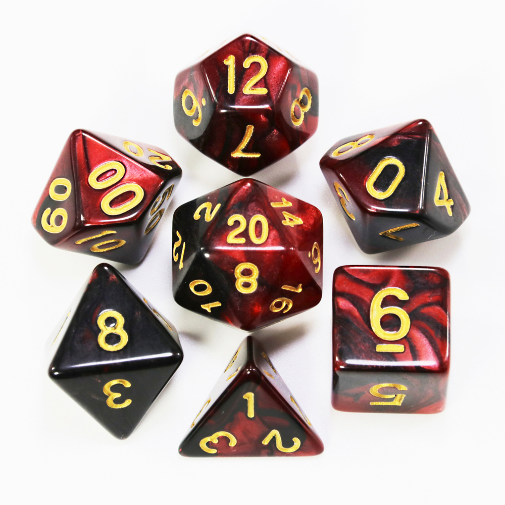 Poly dobbelstenen set – materiaal: Acryl — afbeelding 8