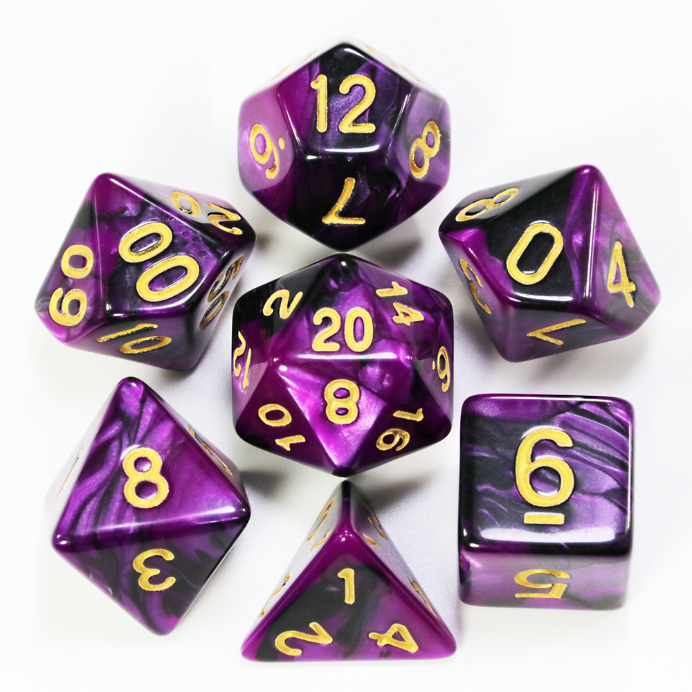Poly dobbelstenen set – materiaal: Acryl — afbeelding 11