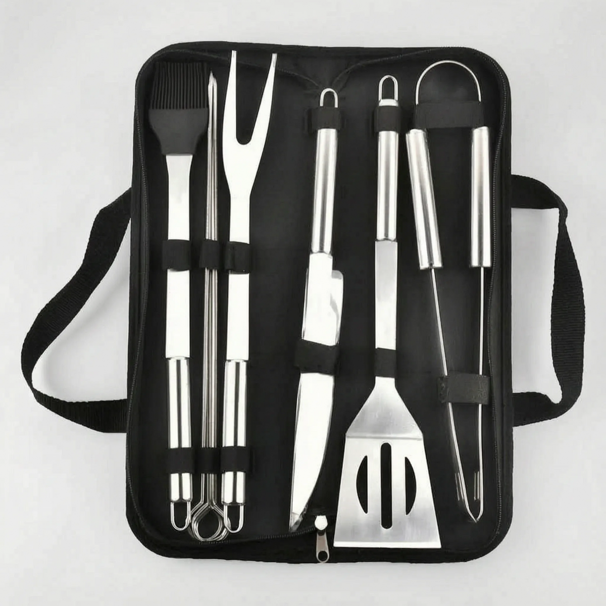 Draagbare barbecuegereedschapset