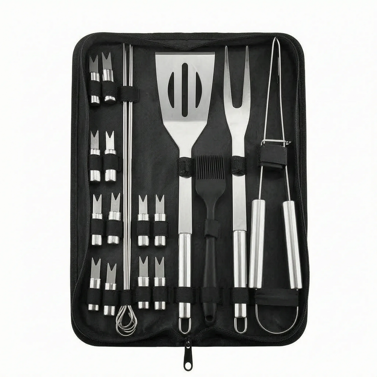 Draagbare barbecuegereedschapset