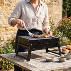 Draagbare opvouwbare houtskoolbarbecue
