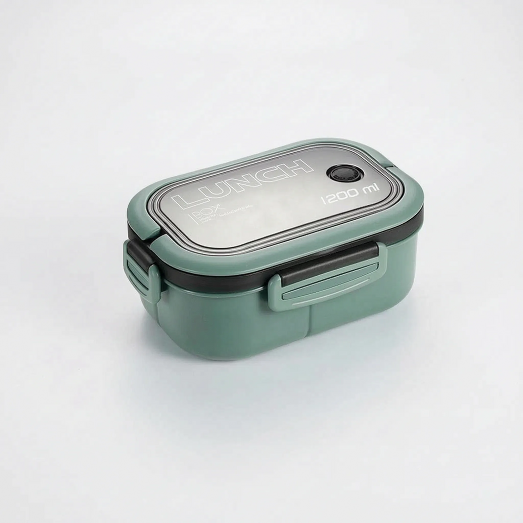 Draagbare tweelaagse bento-box met vakverdeling