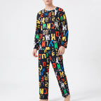 Bedrukte pyjama-set met lange mouwen